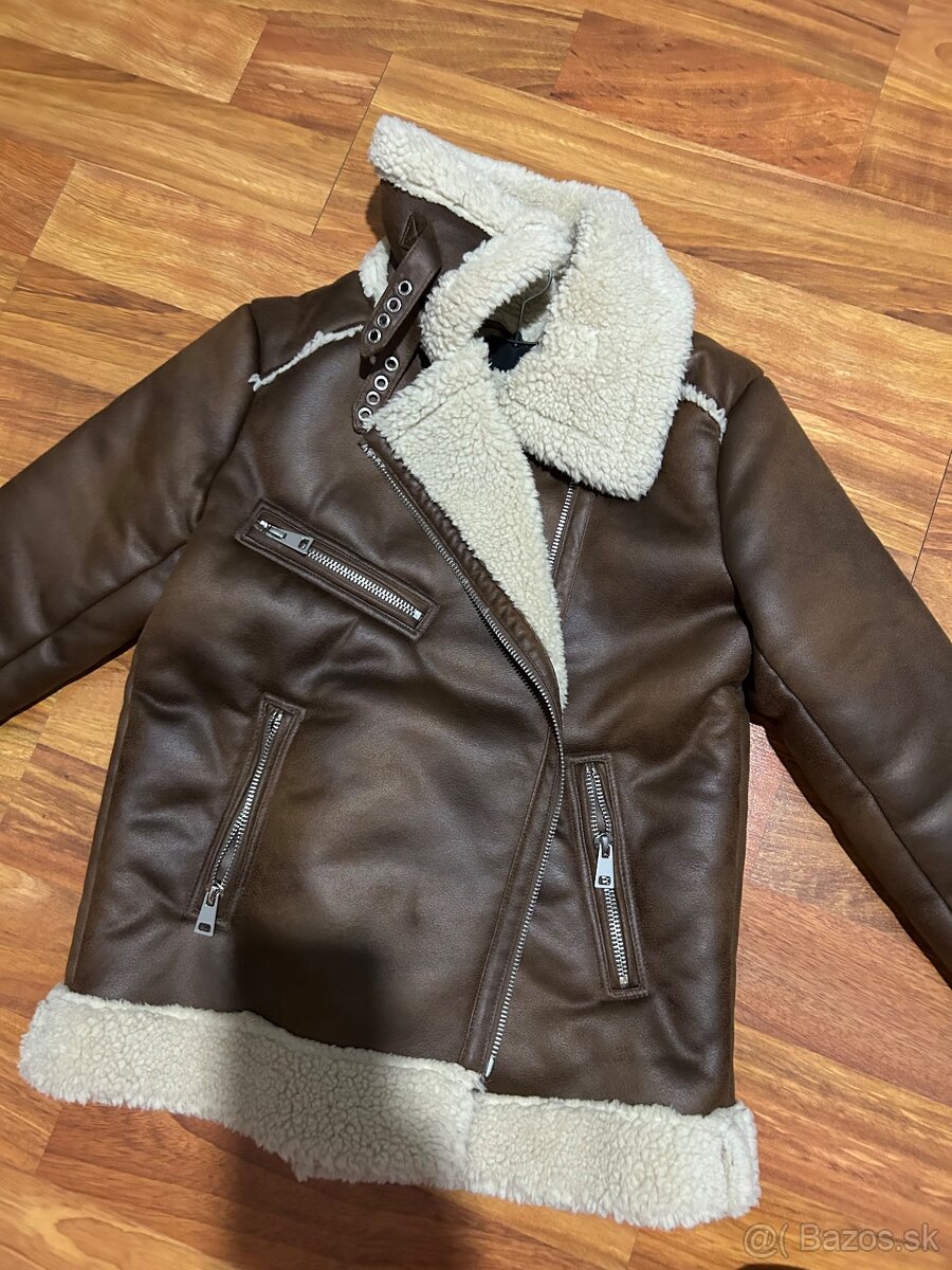 Kozuch zateplená kožená bunda - 2