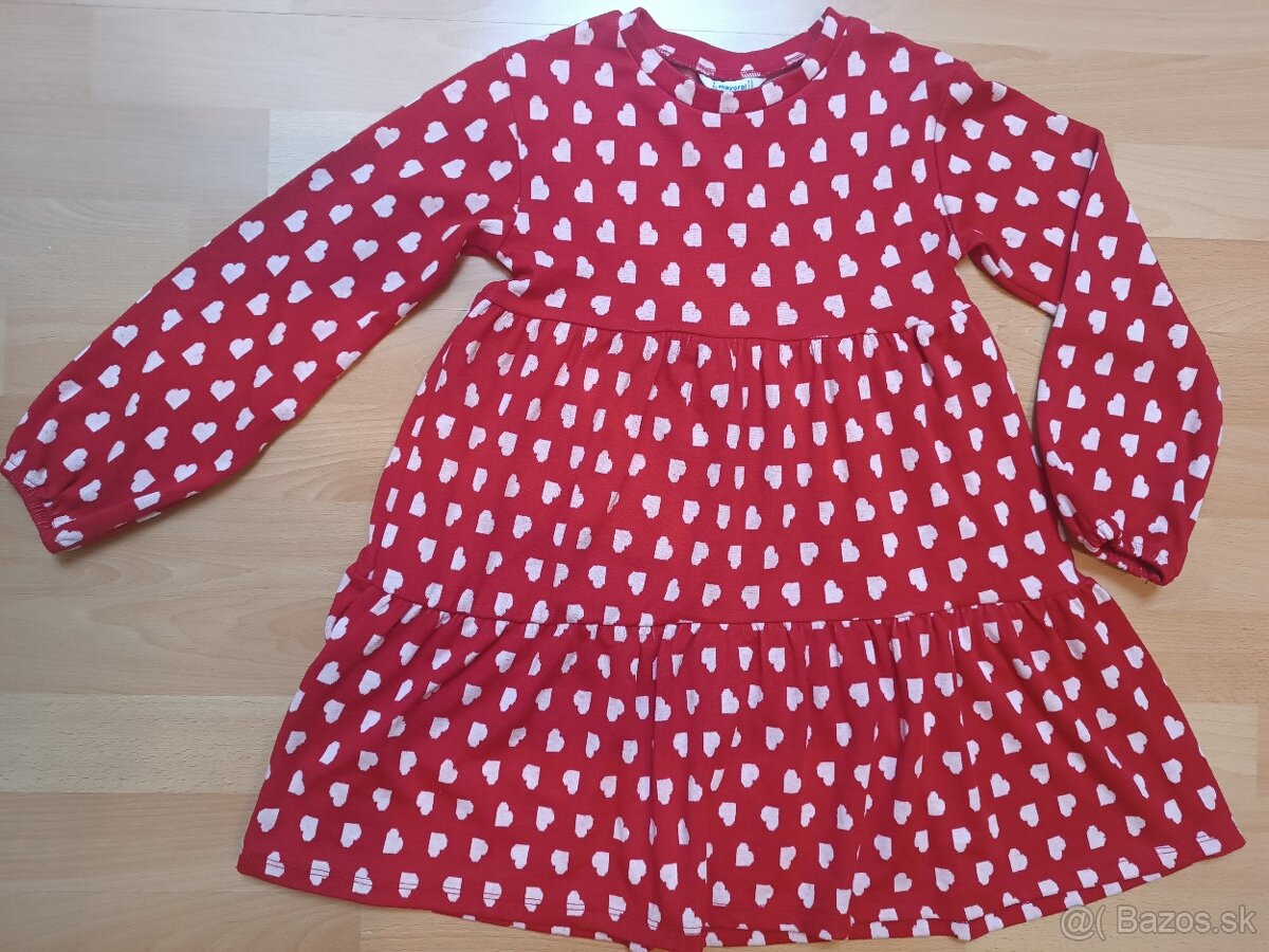 Šaty so srdiečkami :) veľ. 122 - 2