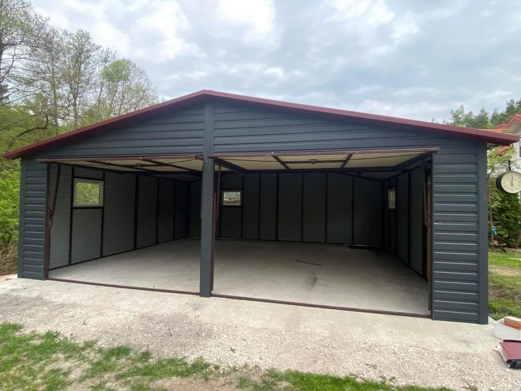 Plechová dvojgaráž 7x6m - 2