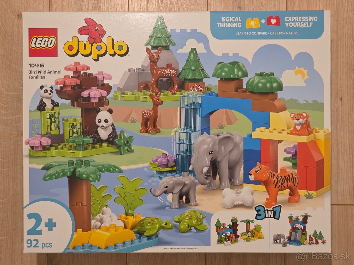 Lego Duplo 10446 Rodinky divokých zvierat 3v1 + Duplo osuška - 2