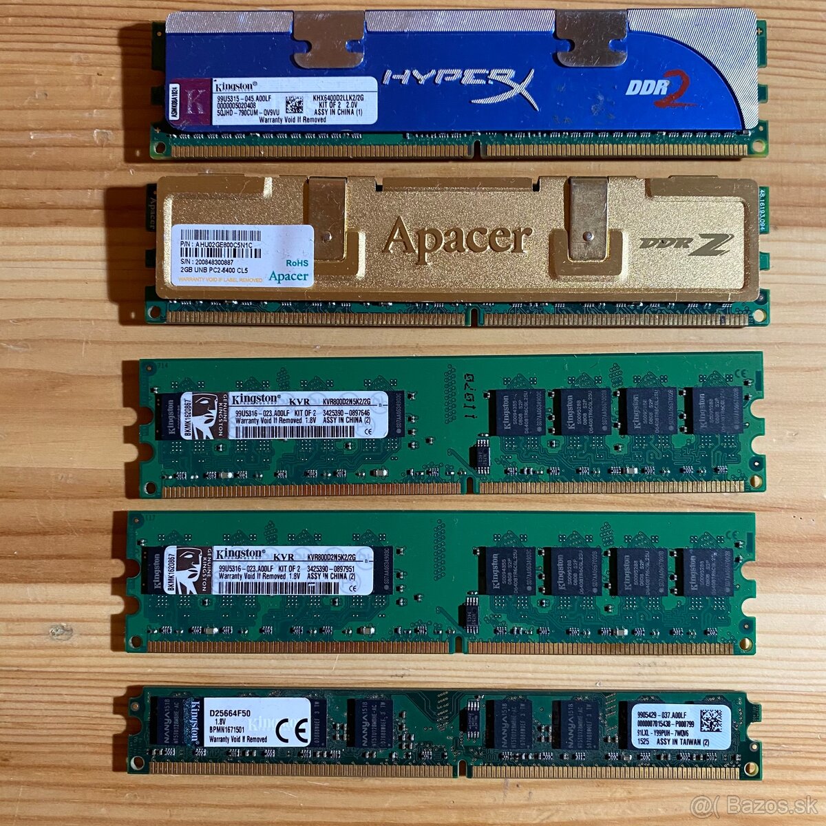 Predám RAM pamäte – DDR2 (mix modulov) - 2