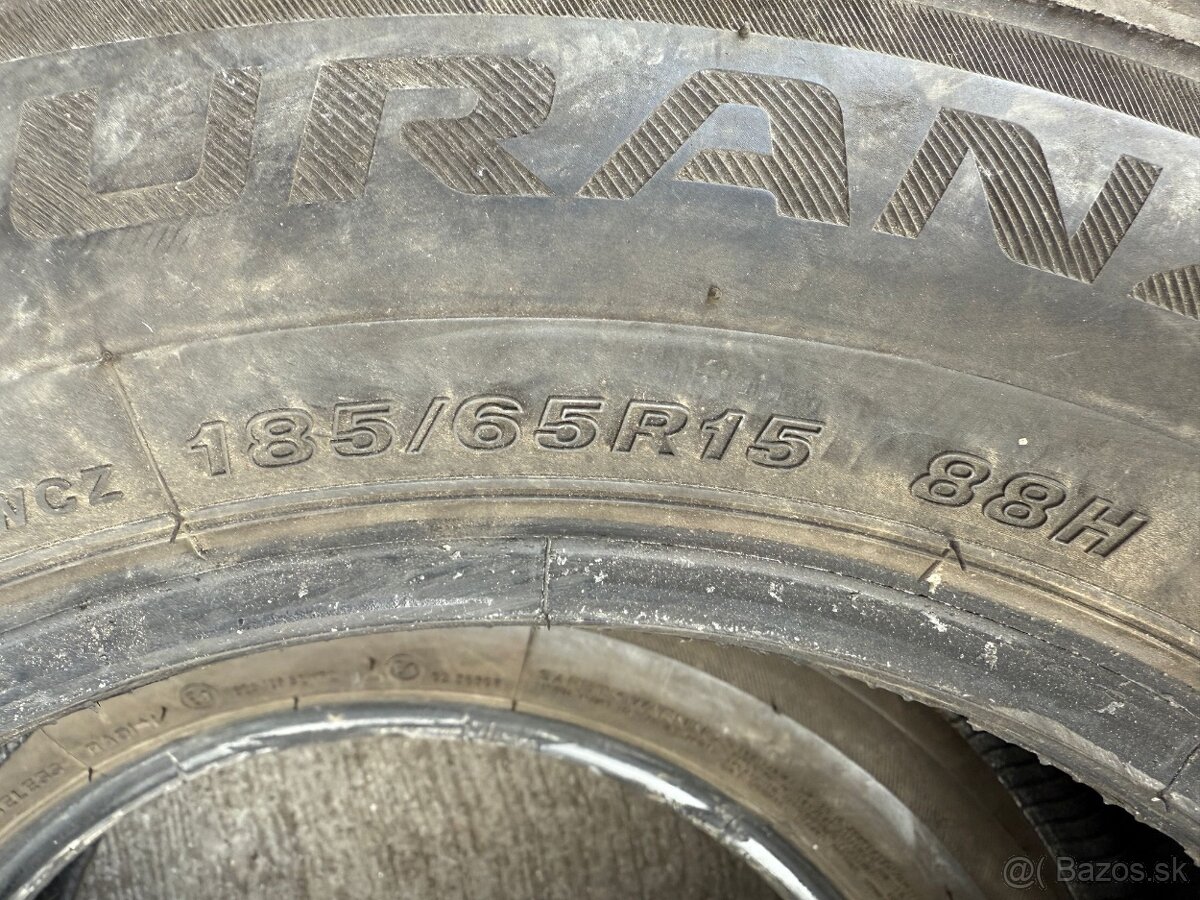 2ks Letne pneumatiky BRIDGESTONE 185/65 R15 - 2