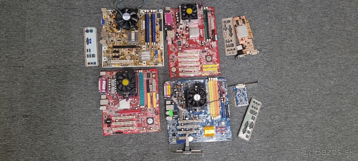 Predám rôzne staršie dosky s procesorom / socket 775 a AM2 - 2