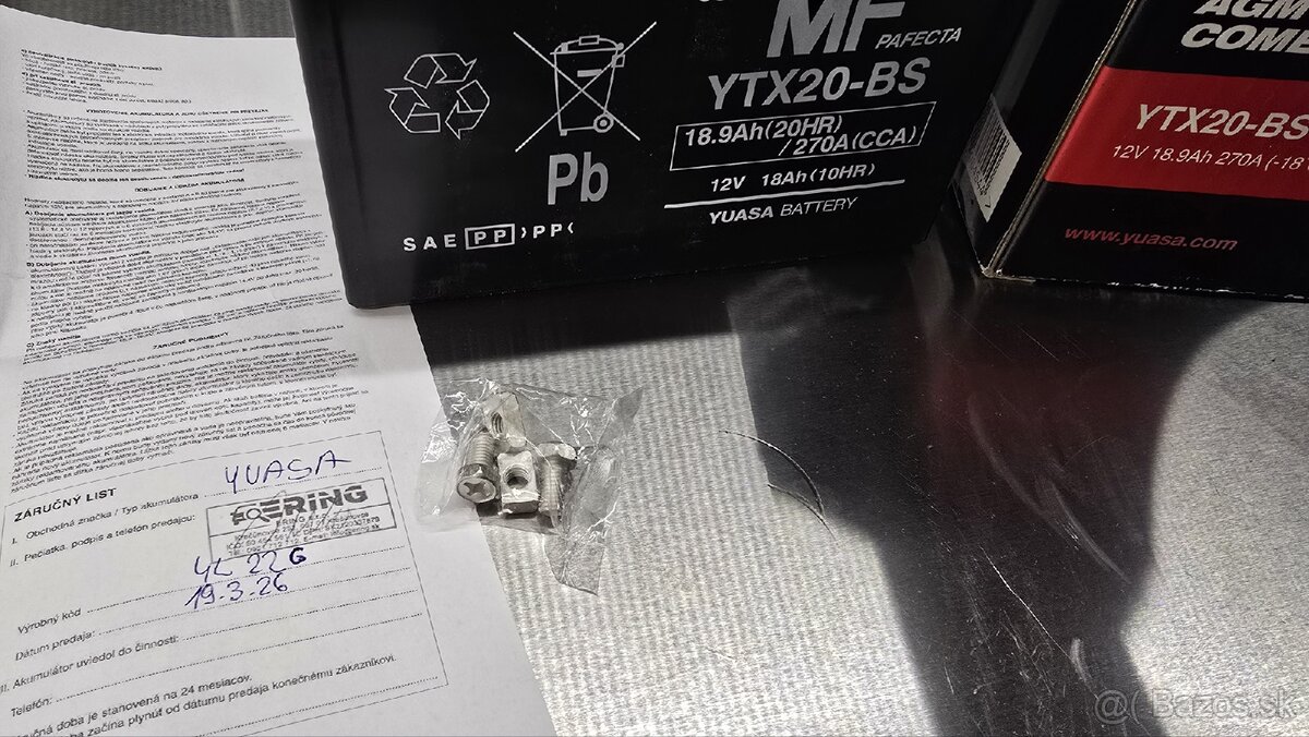 Akumulátor Yuasa YTX20-BS - 2