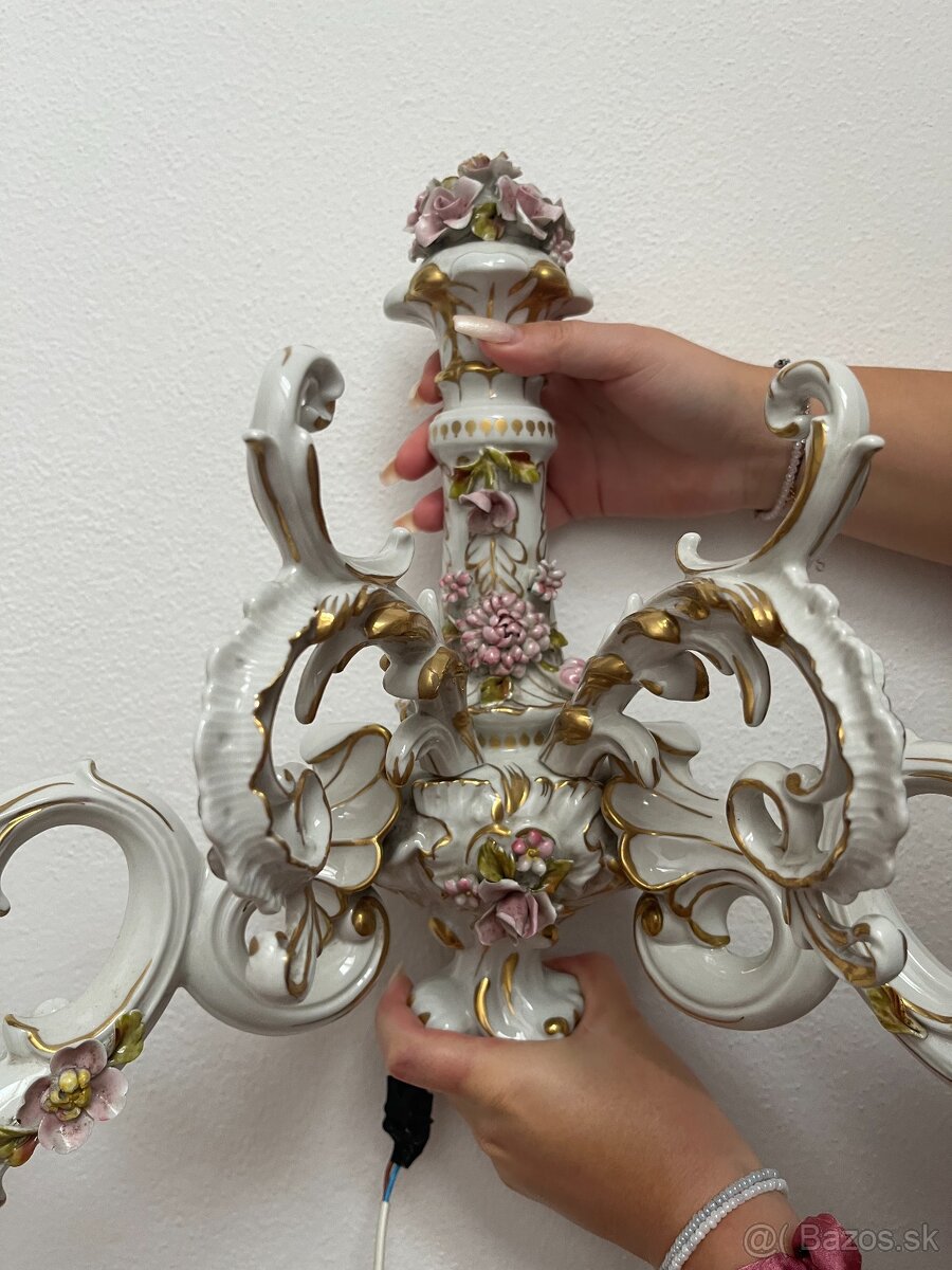 Porcelánová nástenná lampa - 2