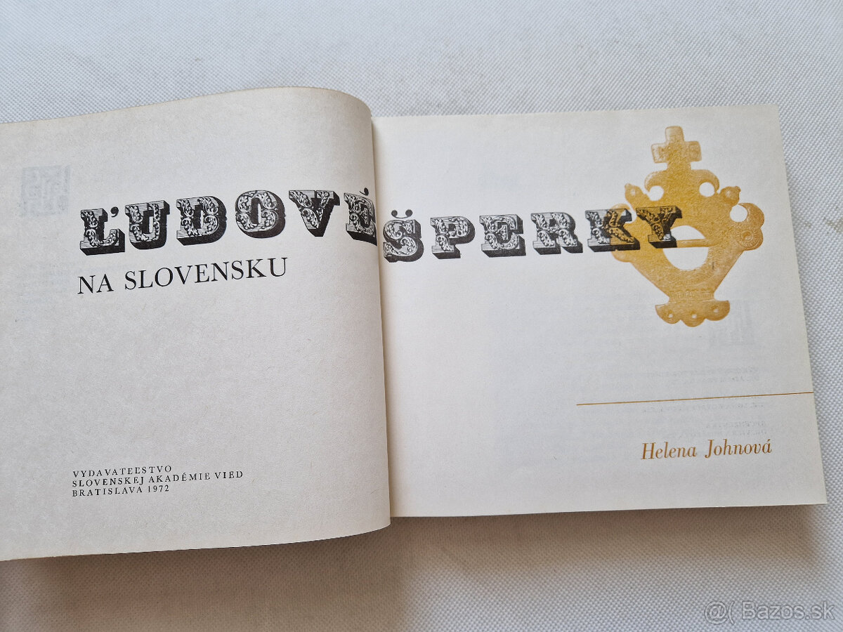 Ludové šperky na Slovensku 1972 Johnová šperkárstvo - 2