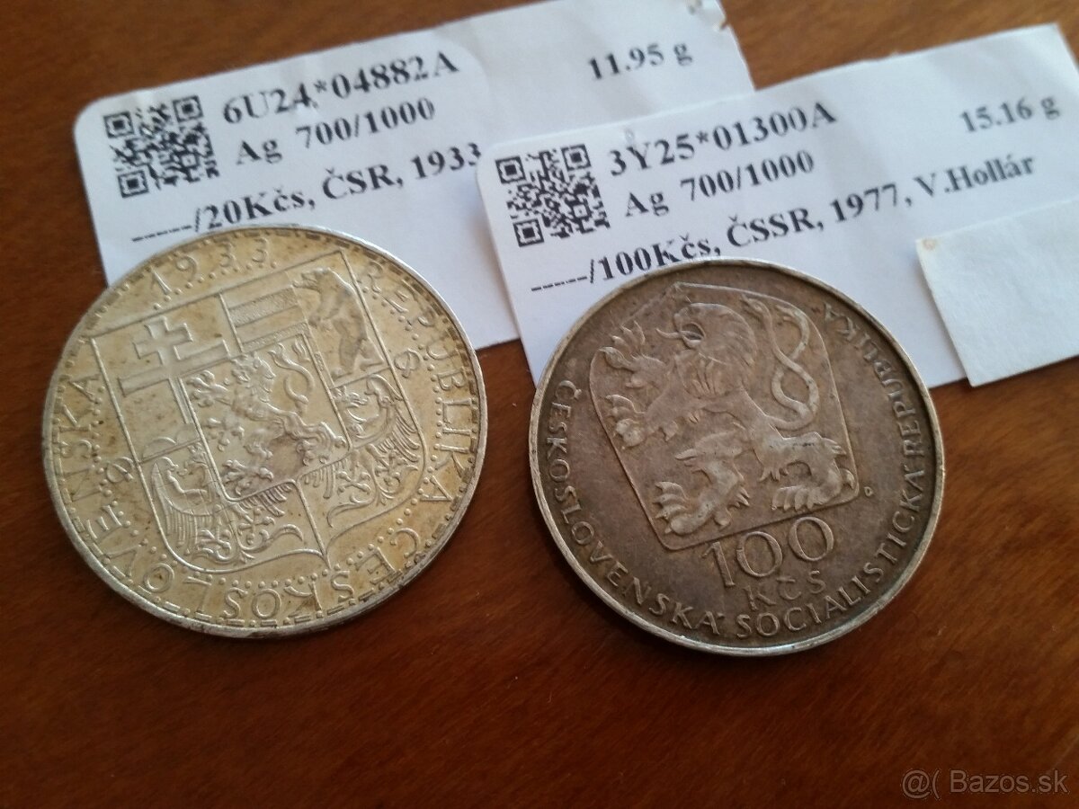 Stare mince 2ks striebro next - 2