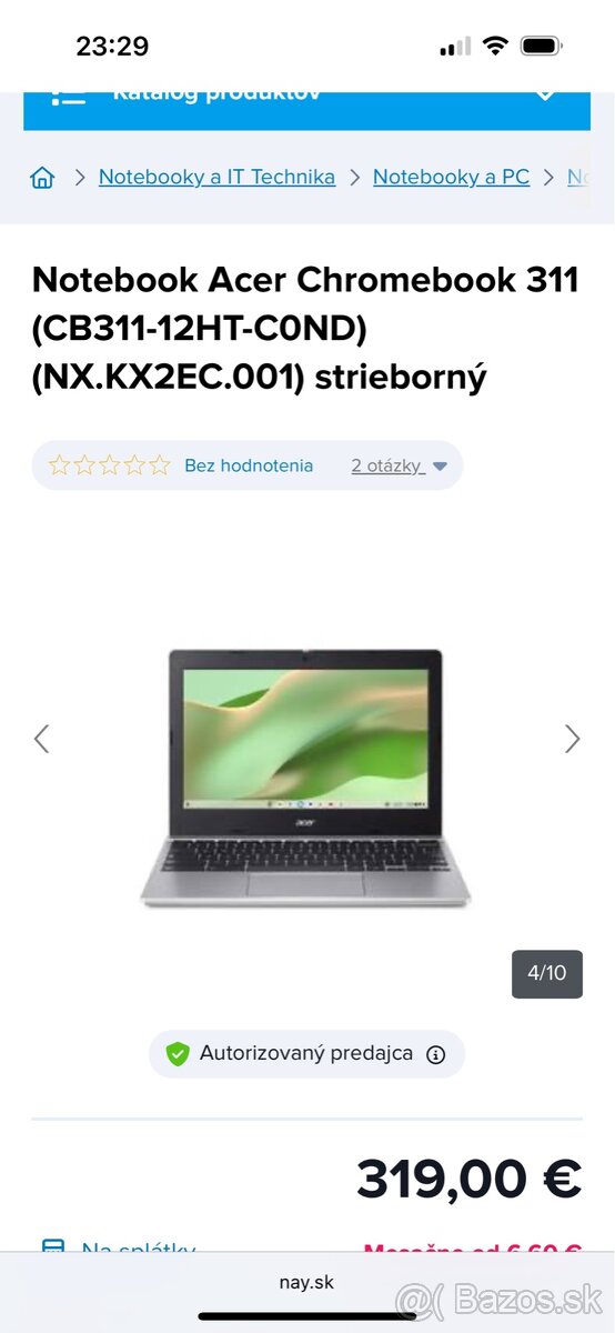 Notebook Acer Chromebook Spin 311 - 2