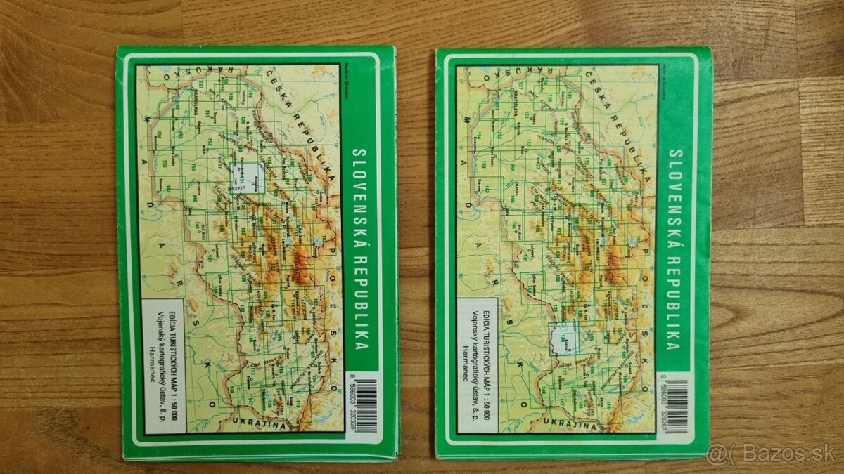 druhe 2. vydanie turistické mapy VKÚ 131, 136 - 2