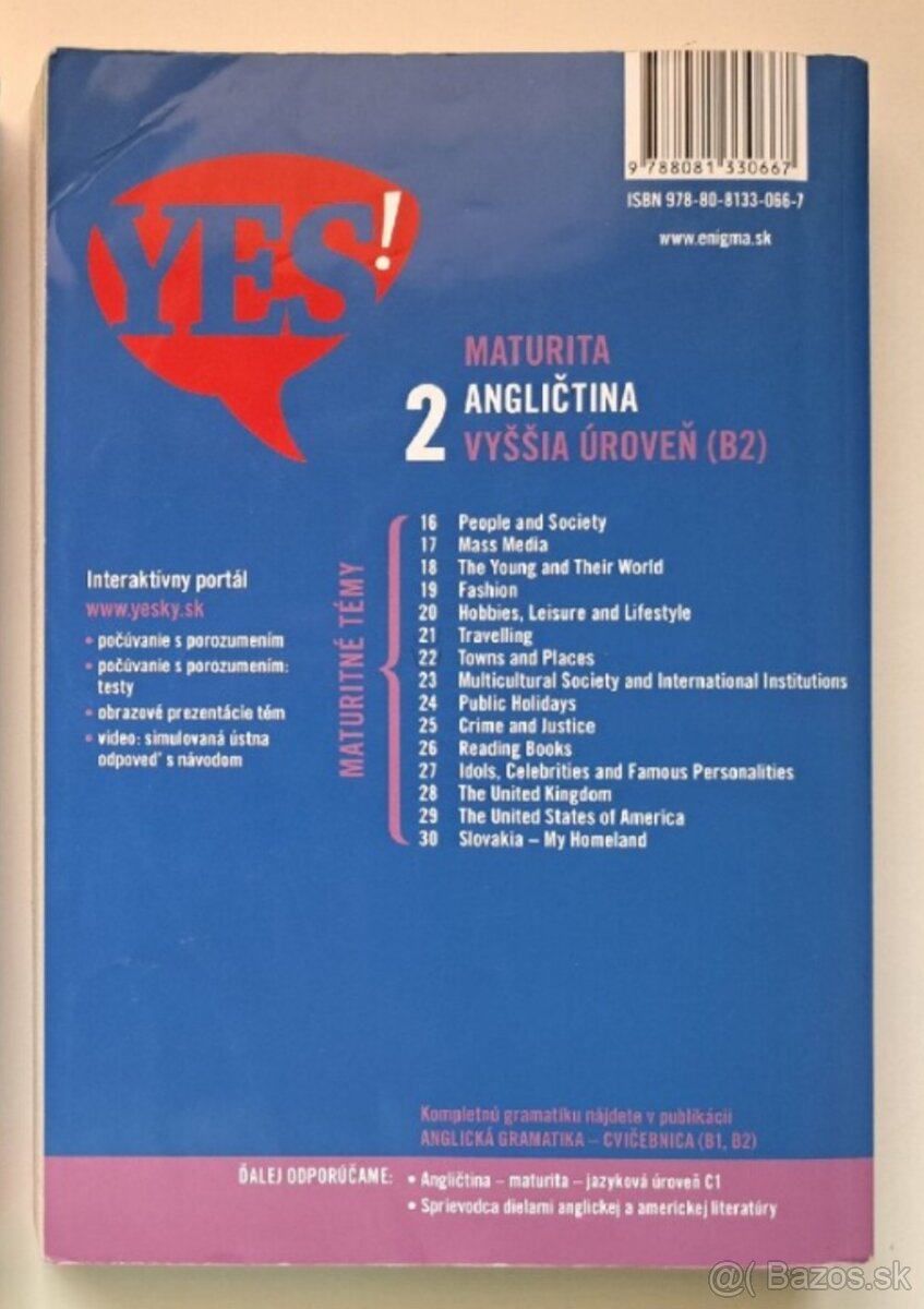 YES MATURITA ANGLIČTINA 2, úroveň B2 - 2