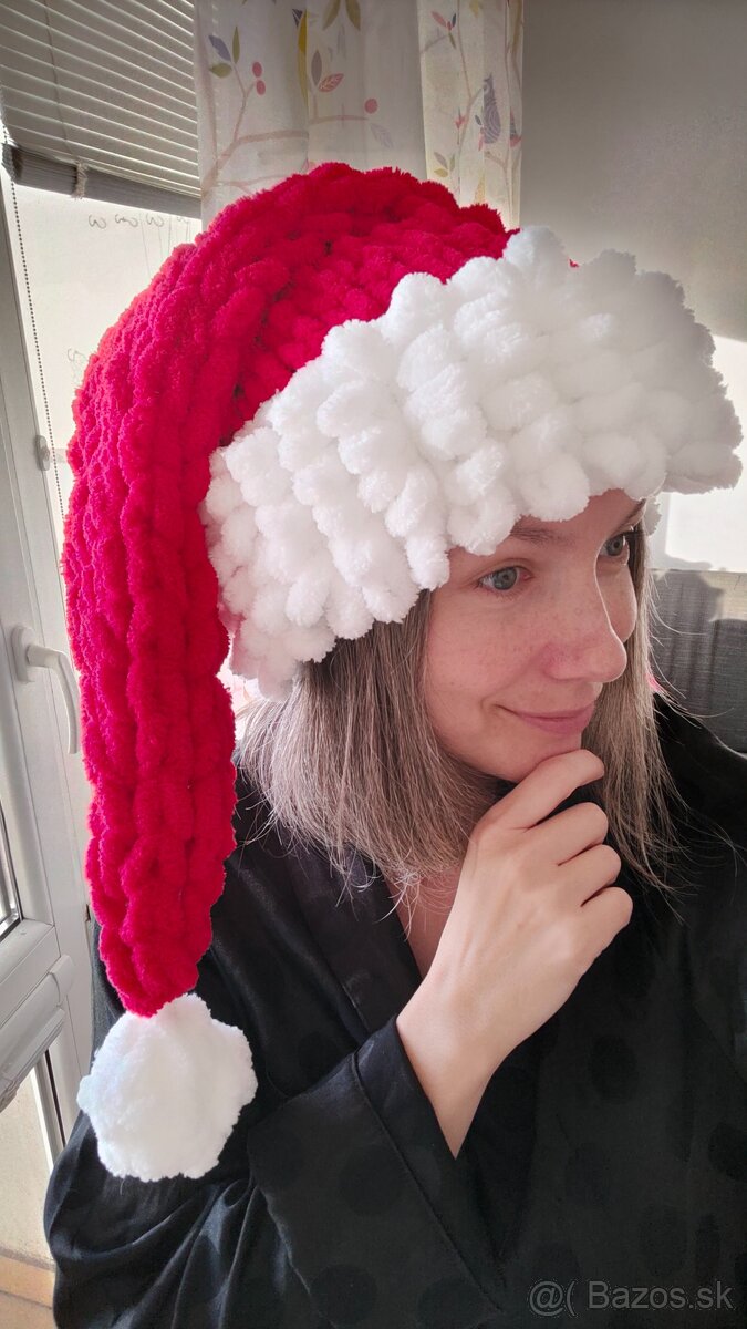 Čiapka vianočná, klobúk Mikuláša, Santa hat - 2
