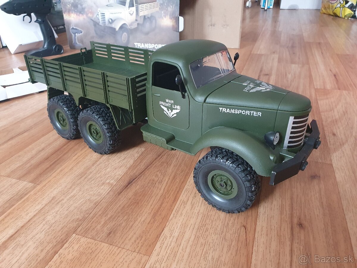 RC Military Truck Zil JJRC 1/16 6WD zelený - 2