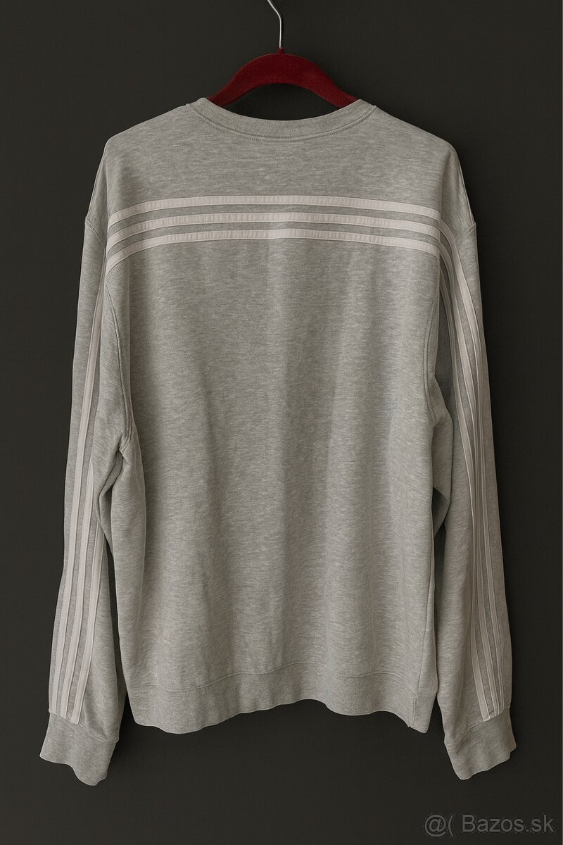 Sivá pánska mikina Adidas vo veľkosti XL - 2