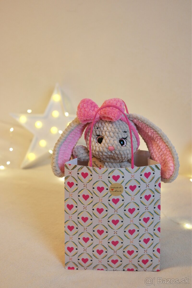 Háčkovaná hračka plyšový zajačik - 2