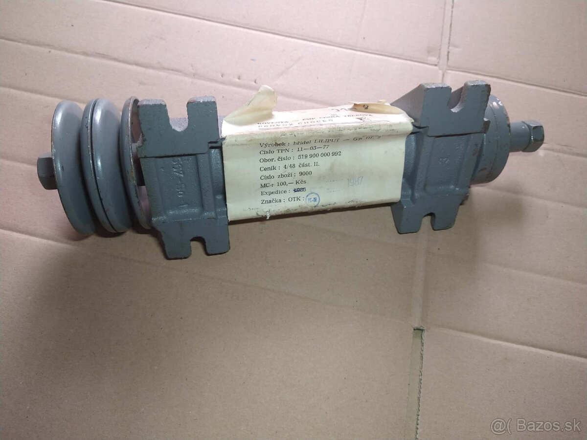 Nová hriadeľ s ložiskami na cirkulár,ČSSR výroba - 2