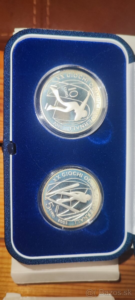 proof strieborné mince Taliansko Turín 2006 - 2