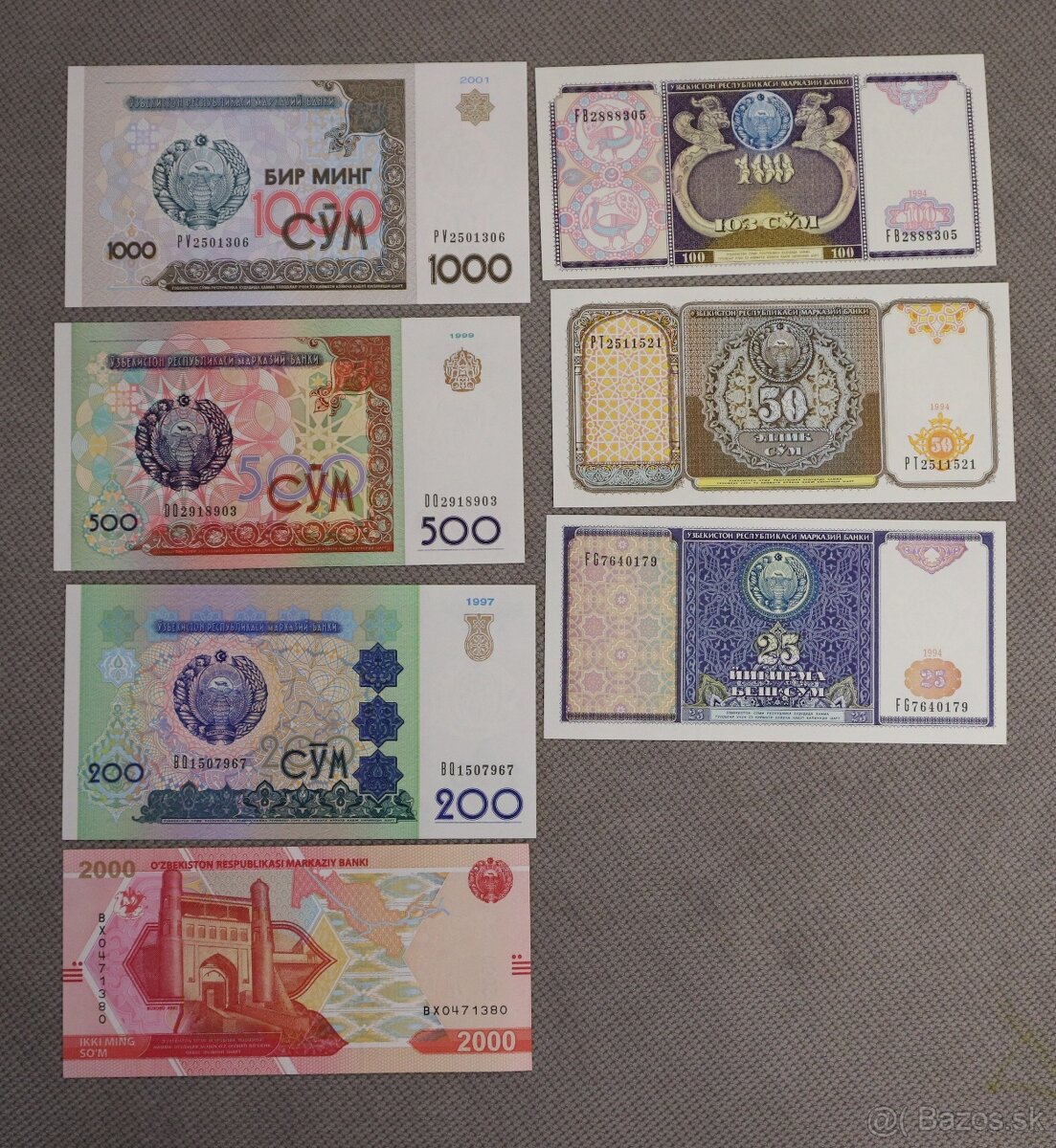 Unc bankovky (zostava č.25) - 2