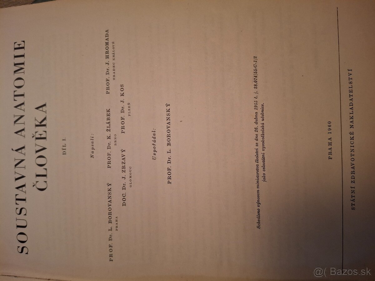 Anatómia Borovanský 1968 - 2