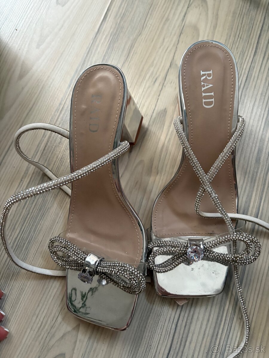 Slavnostne sandale strieborne - 2