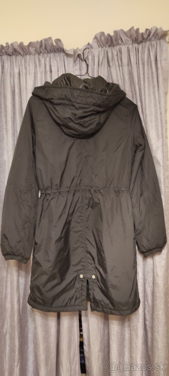 Berska prechodná čierna dlhá bunda. - 2