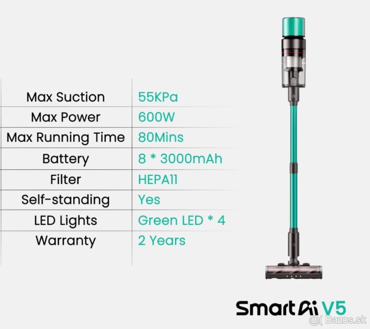 SmartAi V5 Tyčový vysávač - nerozbalený - 2
