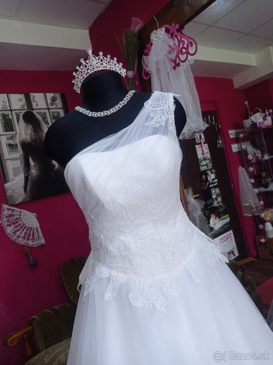 Svadobné šaty biele top cena - 2
