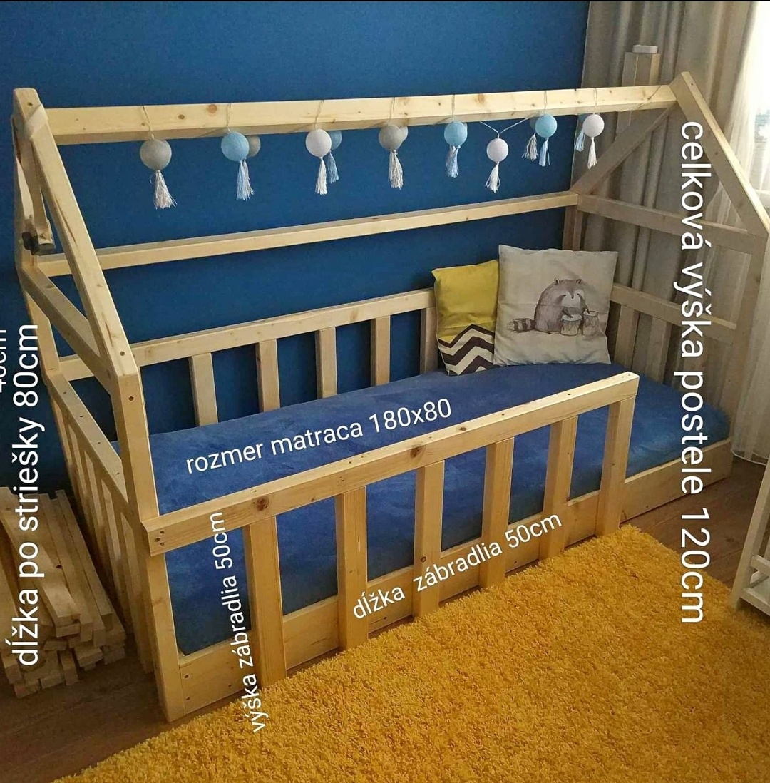 Detska domčekova postel - 2