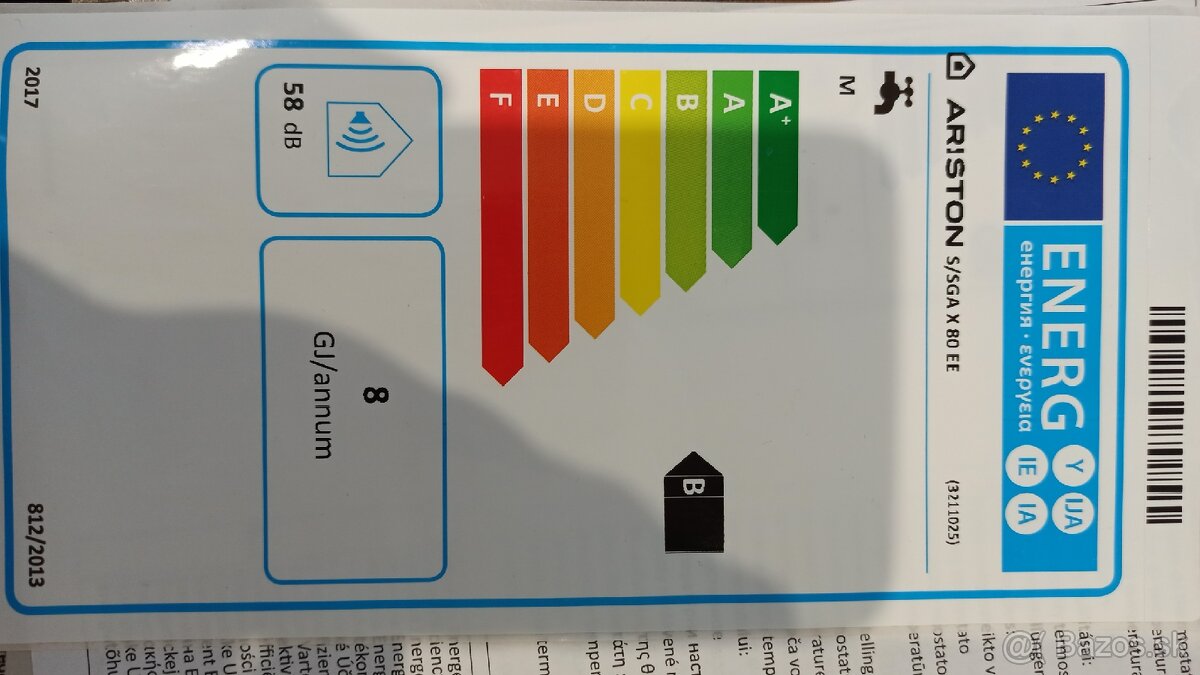 Plynovy bojler 80l, S/SGA X, 4.3kW, zaves, komin - 2