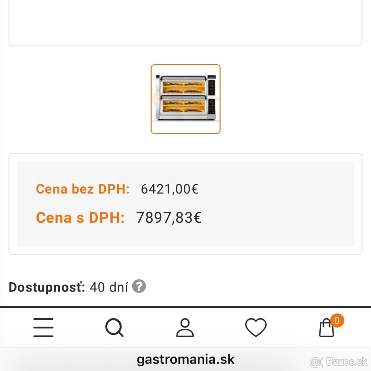 Pizza pec PizzaMaster 352ED-2DW – dvojkomorová, profi stav - 2