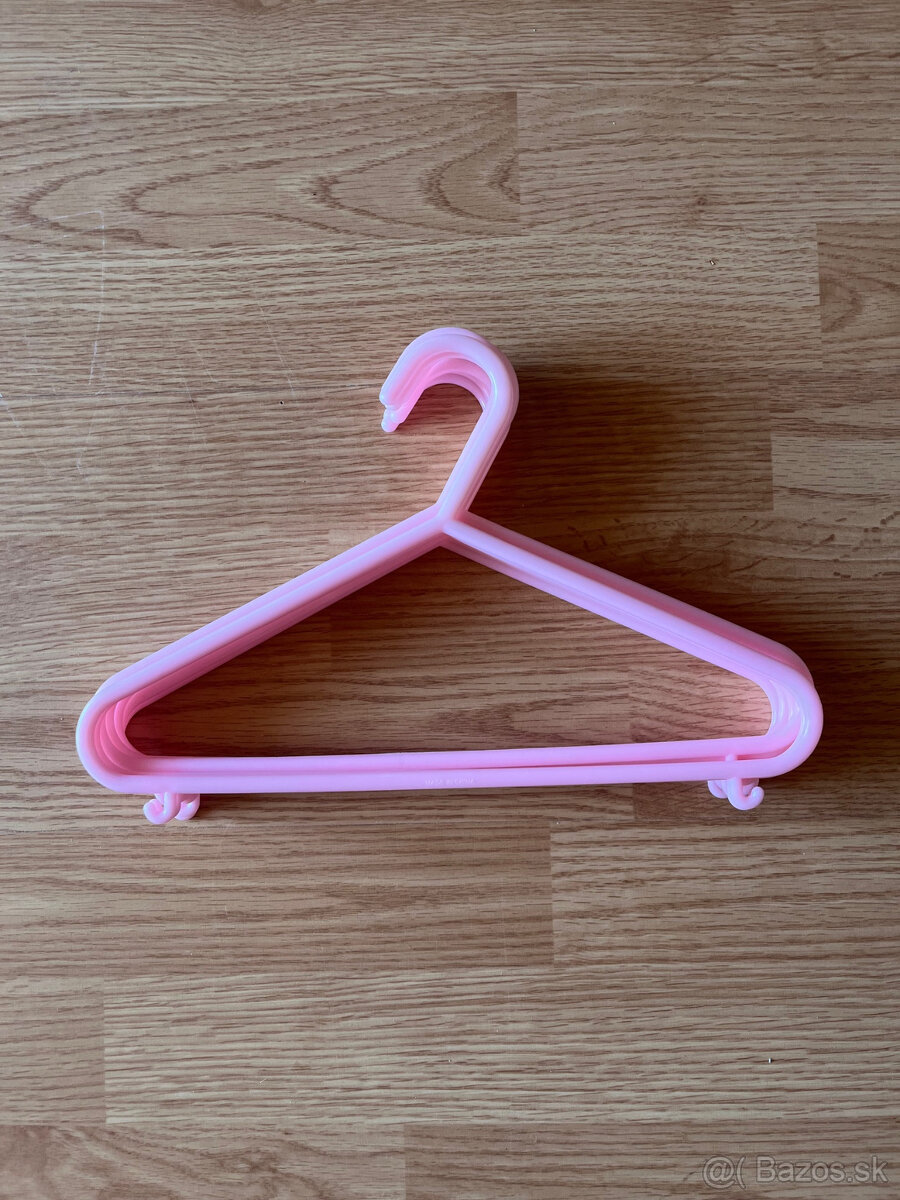 Detské ružové vešiaky - 8 ks - 2