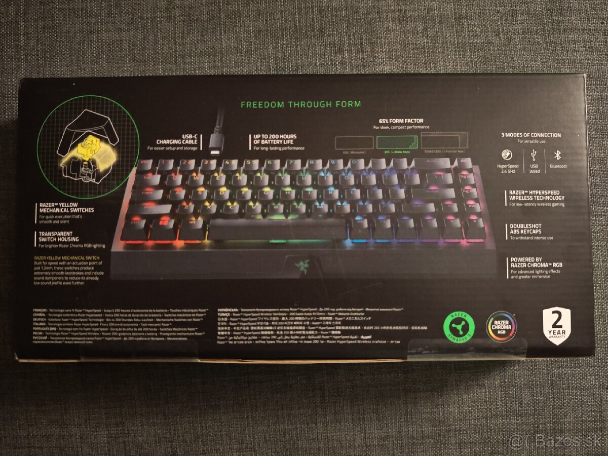 Razer Blackwidow V3 Mini HyperSpeed Wireless 65% - 2
