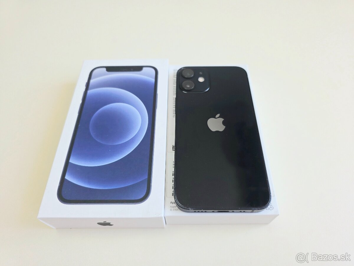 Apple iphone 12 MINI 128GB BLACK,BATERKA 100% - 2