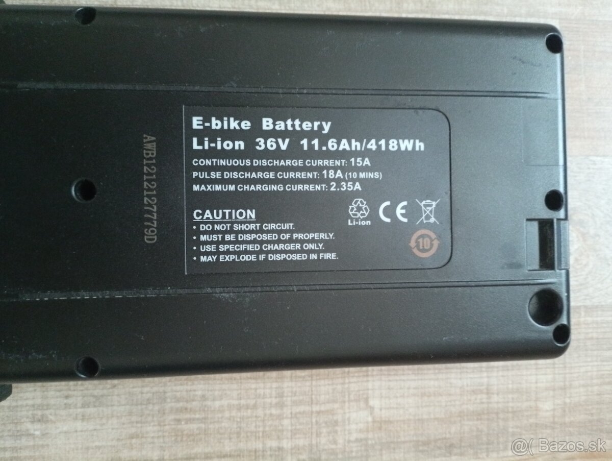 Predám málo používanú aku batériu k elektrobicyk - 2