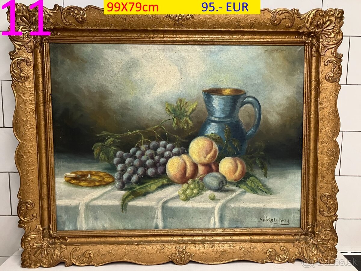 Obrazy olejomaľby rôzne tematiky viac kusov - 2