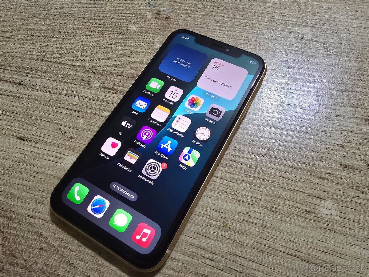 Iphone XR 128gb zlte v top stave plnefunkcny na displeji nie - 2