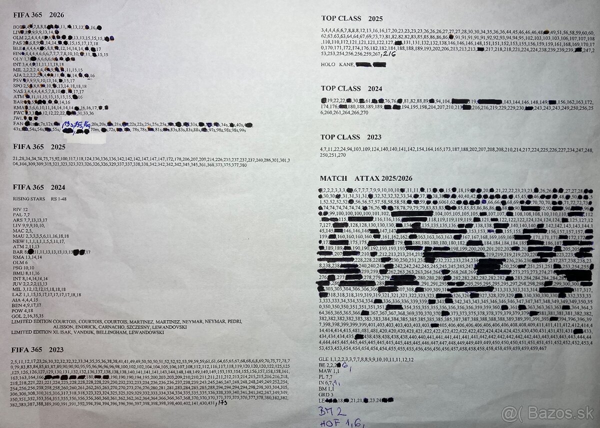 Futbalové kartičky - 2