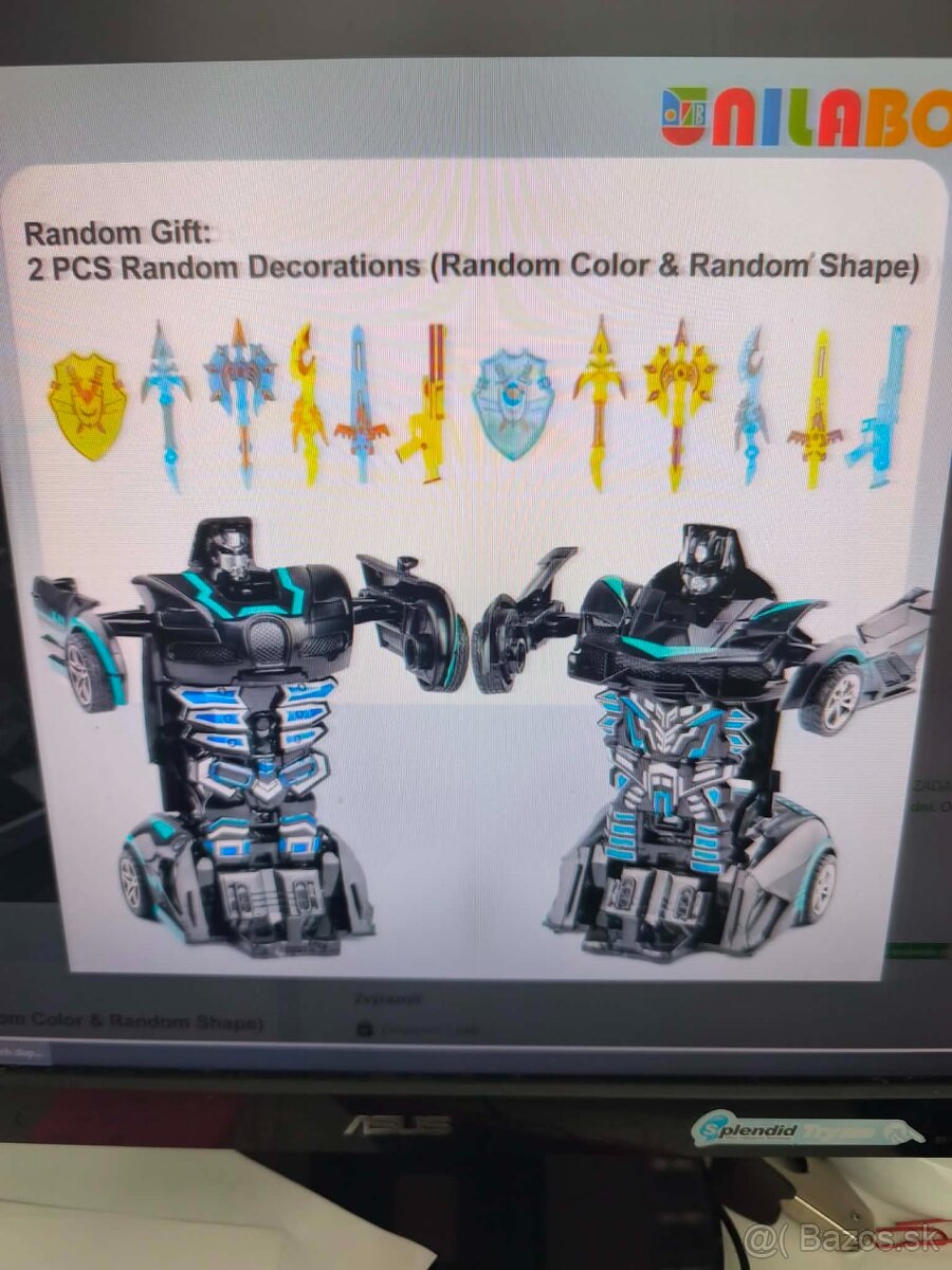 Transformer auto/robot čierny - 2