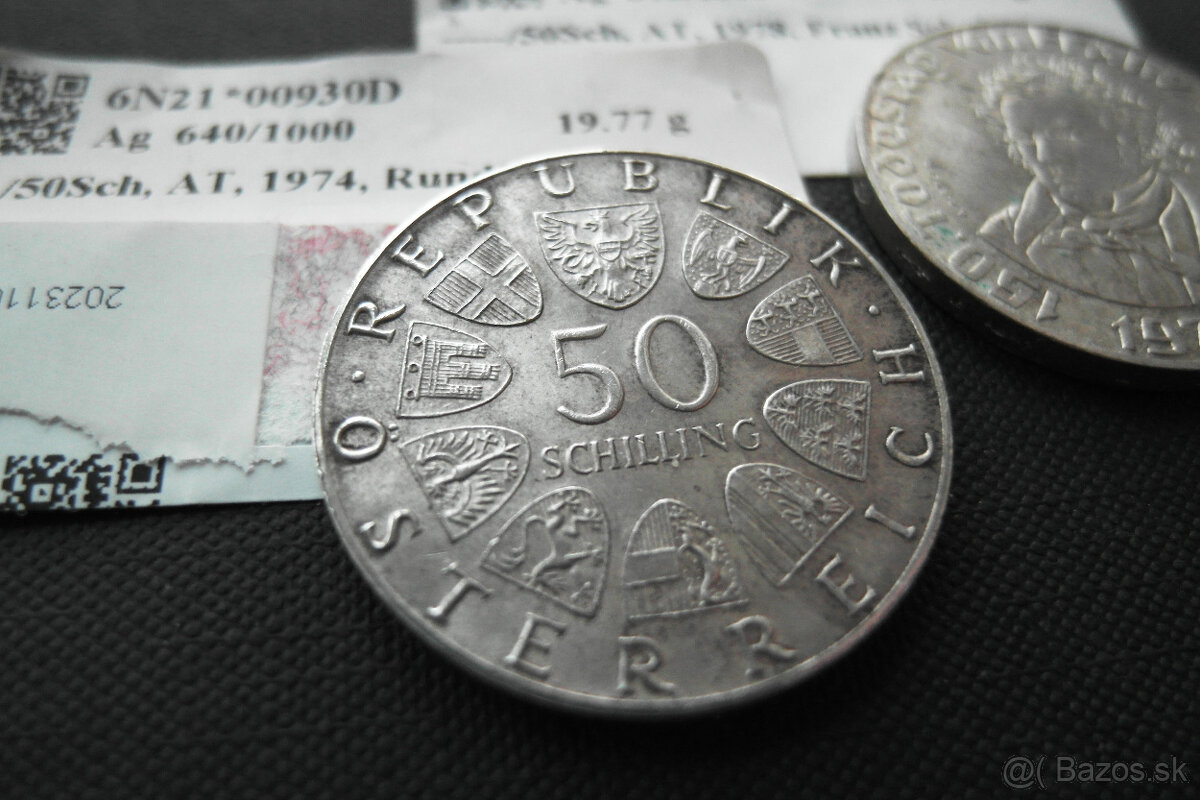 Staré mince 2ks striebro - 2