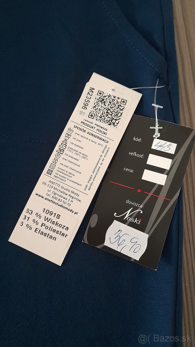 Dámske nohavice tmavomodré S - 2