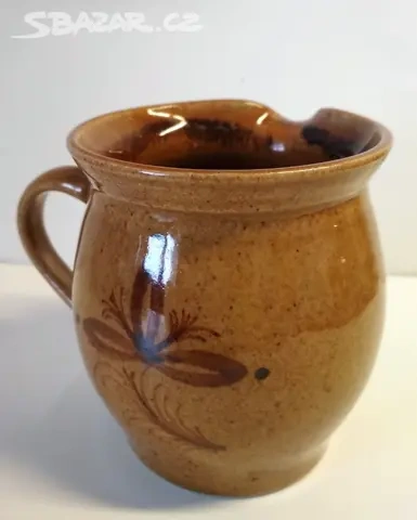 Starý keramický džbáneček Krásná jizba - 2