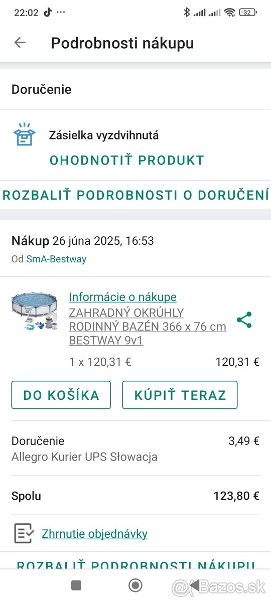 Bazen 366x76 cm novy, nerozbaleny - 2