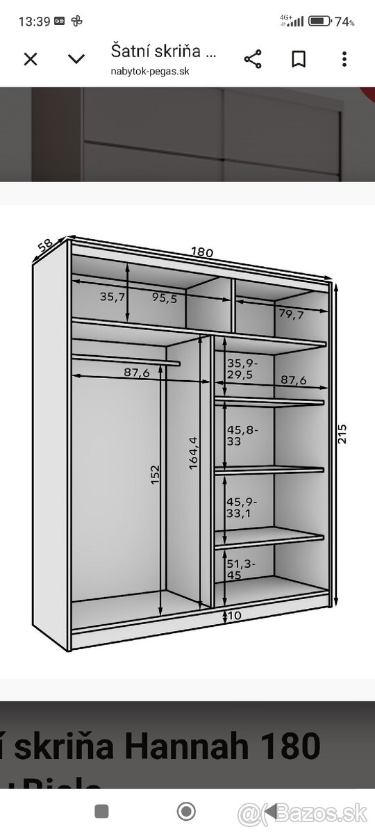 Šatníková skriňa - 2