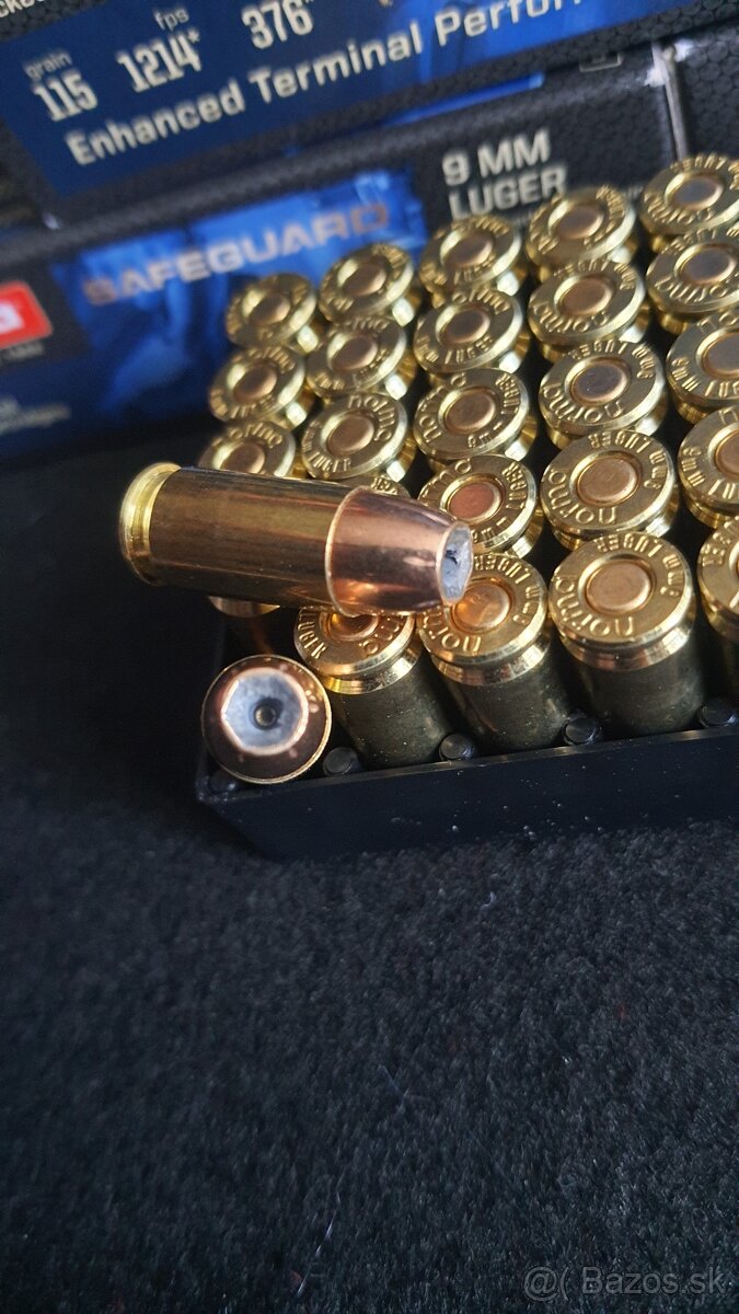Strelivo naboje 9x19mm 9mm Luger Norma HP 7,5g.115grs - 2