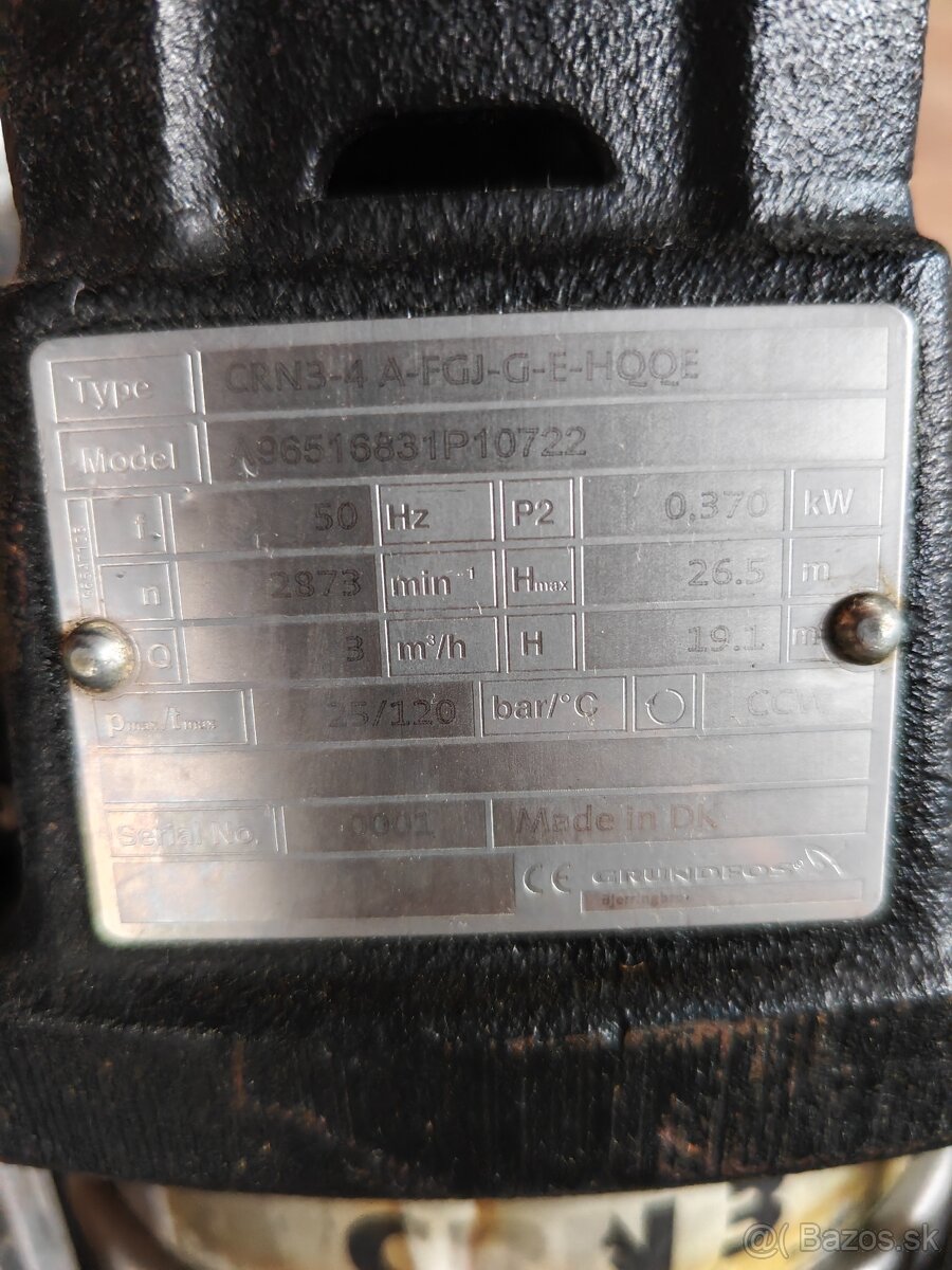 vertikálne viacstupňové odstredivé čerpadlo - 2