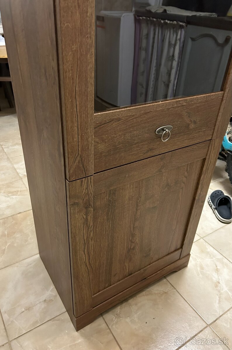 Vitrina so sklom 1 dverová dub - NOVA - 2