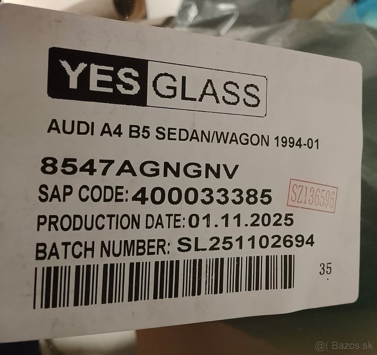 Čelné sklo Audi A4 B5 - 2