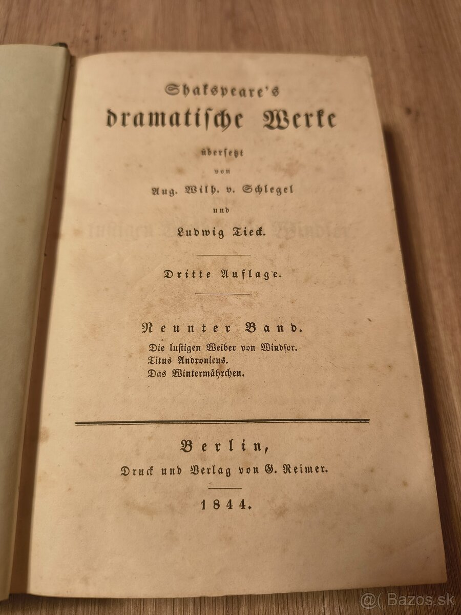 Shakespeare 1844, top stav - 2