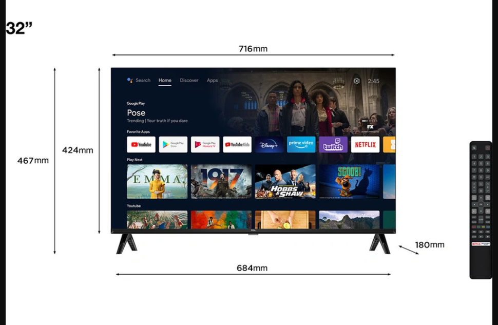 Televízor 32" TCL 32S5400A - 2