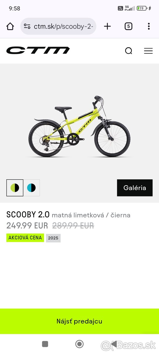 Detský bicykel CTM Scooby 2.0 -20tka - 2