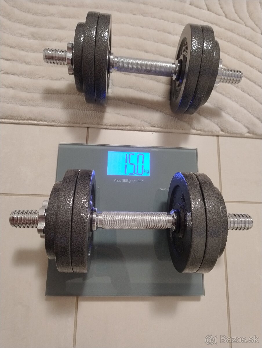 Jednoručky 2x15kg - 2